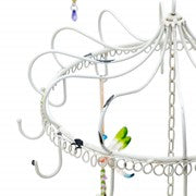 Elegant Hanging Chandelier Display Decoration with Hooks in White "London 1820"