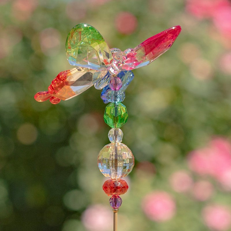 22" Tall Five Tone Acrylic Butterfly Pot Stake in 6 Assorted Colors