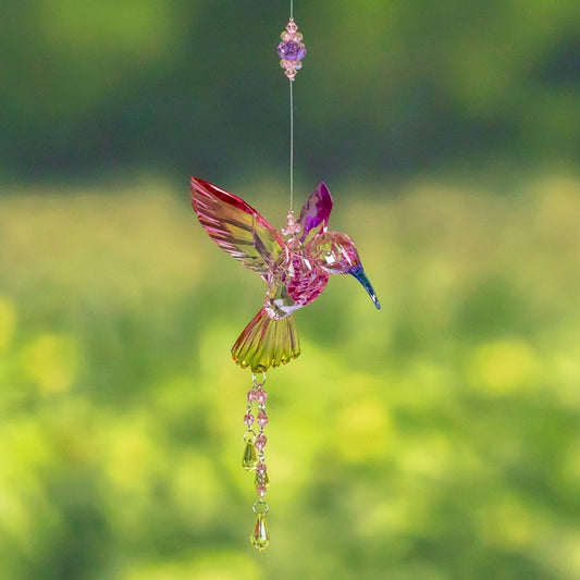 Five Tone Acrylic 3-Piece Hummingbird Chain in 6 Assorted Colors