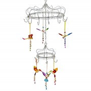 Elegant Hanging Chandelier Display Decoration with Hooks in White "London 1820"