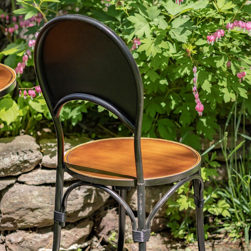 3 Piece Round Top Iron Bistro Set In Antique Copper "Paris 1968"