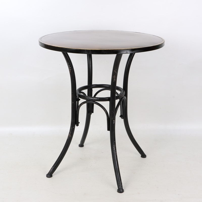 3 Piece Round Top Iron Bistro Set In Antique Copper "Paris 1968"